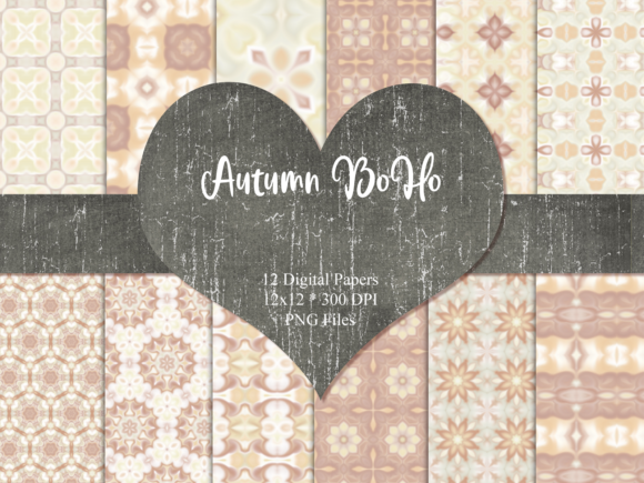 Download Autumn BoHo Scrapbook Paper - Scrapbook paper Collection