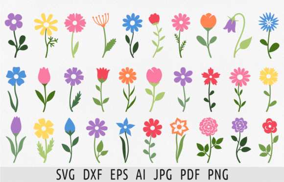 Download Flat Flower Svg Bundle Floral Cricut Svg - Cricut svg Collection